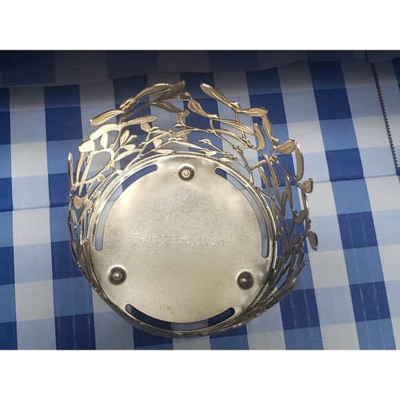 BBW Gold Glittery Wrapped Large 3 Wick Candle Holder Home Fragrance Decor - Picture 2 of 2